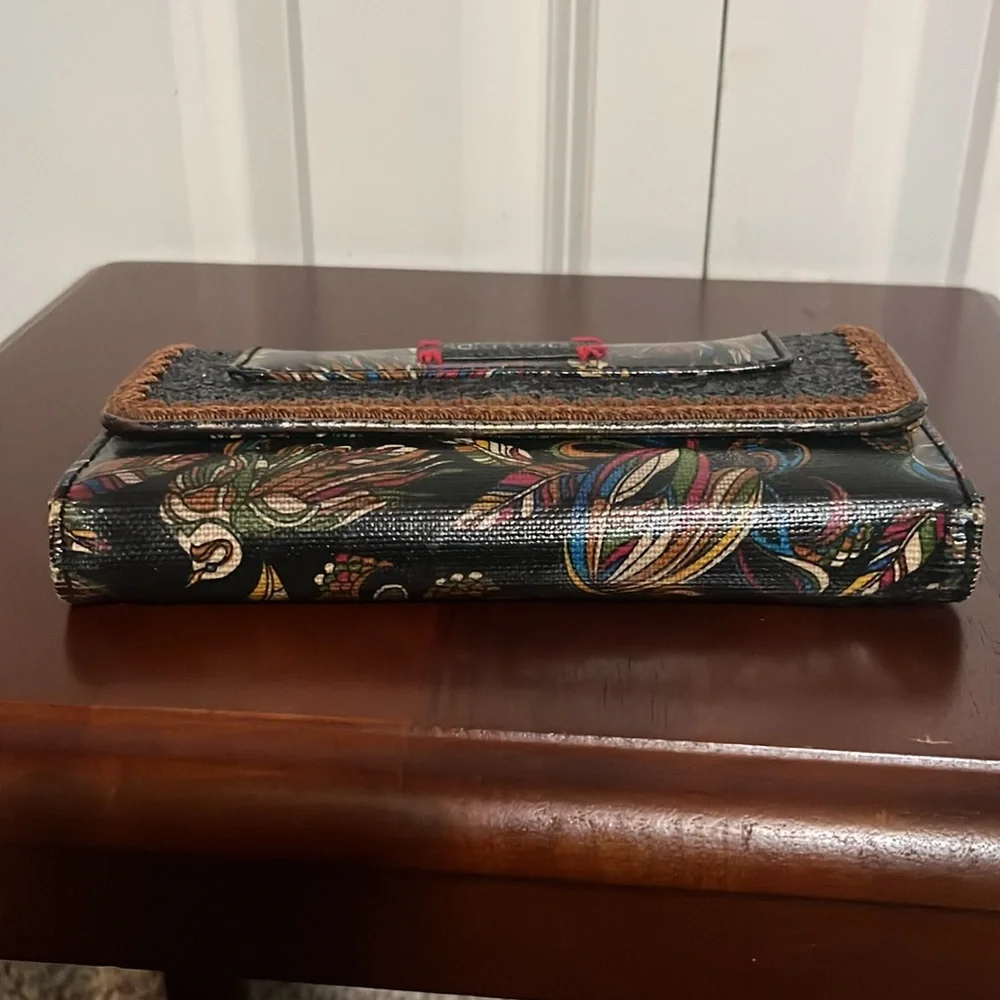 Sakroots Artist Circle Trifold Multicolor Bird Peace Canvas Women's Wallet